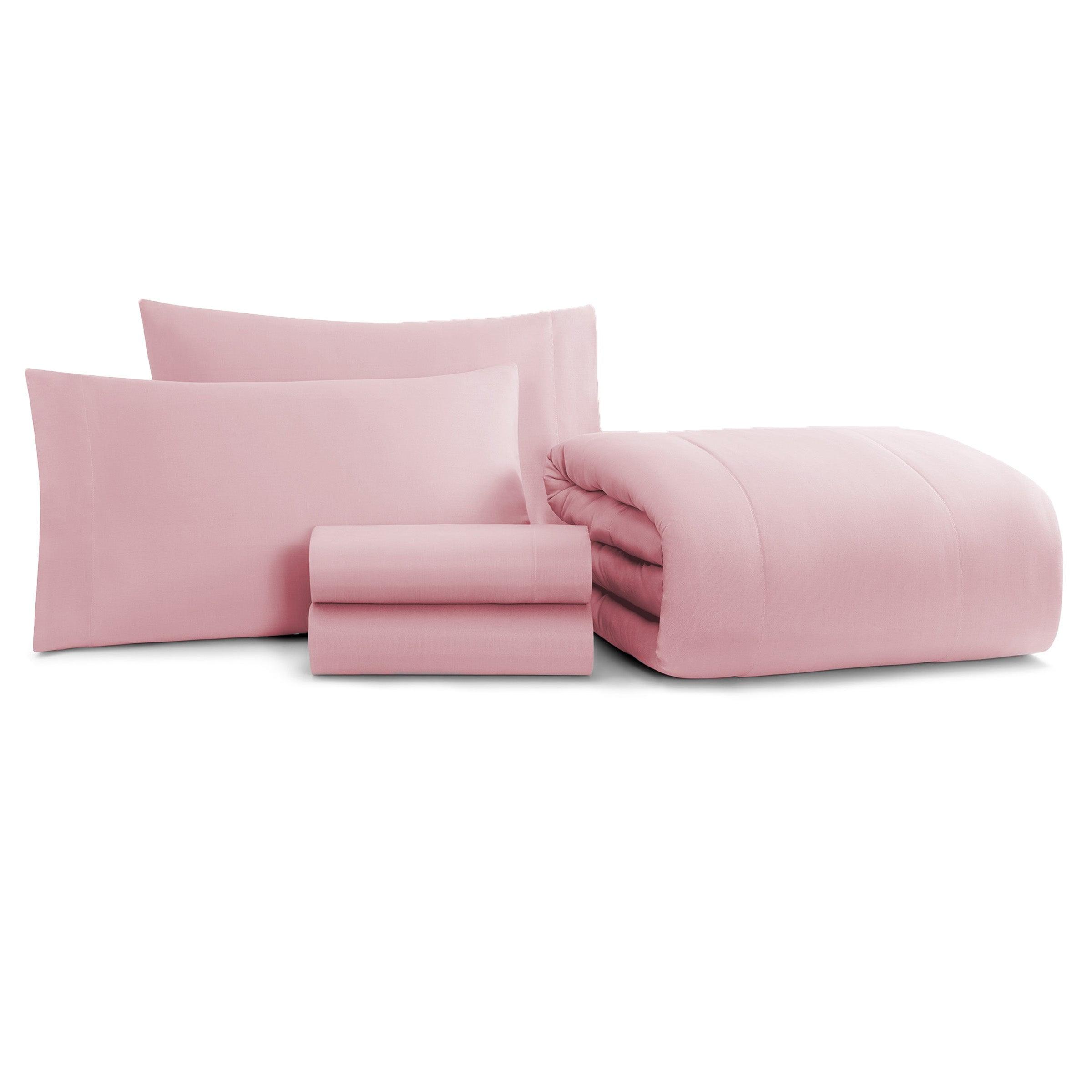 Arkwright Home Family Essentials Bed in Bag 5 Piece Set - TWIN - Rose