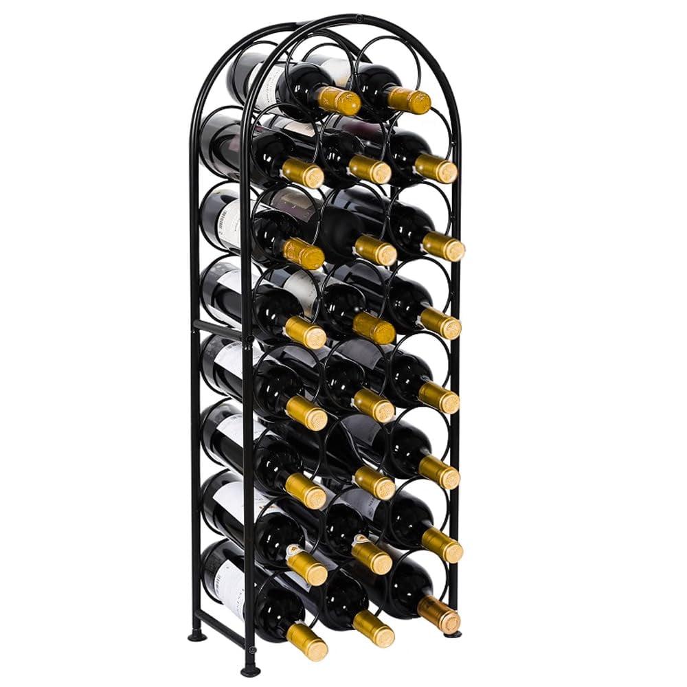 Fancial 23 Bottles of high-Capacity Metal red Wine Rack, Sturdy, Durable, Beautiful, and Generous. Detachable and Adjustable Foot Pads