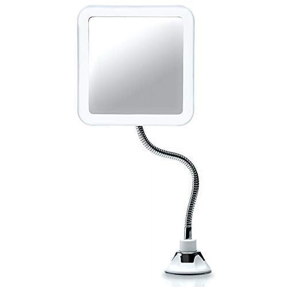 White LED Lighted Magnifying Makeup Mirror with Gooseneck