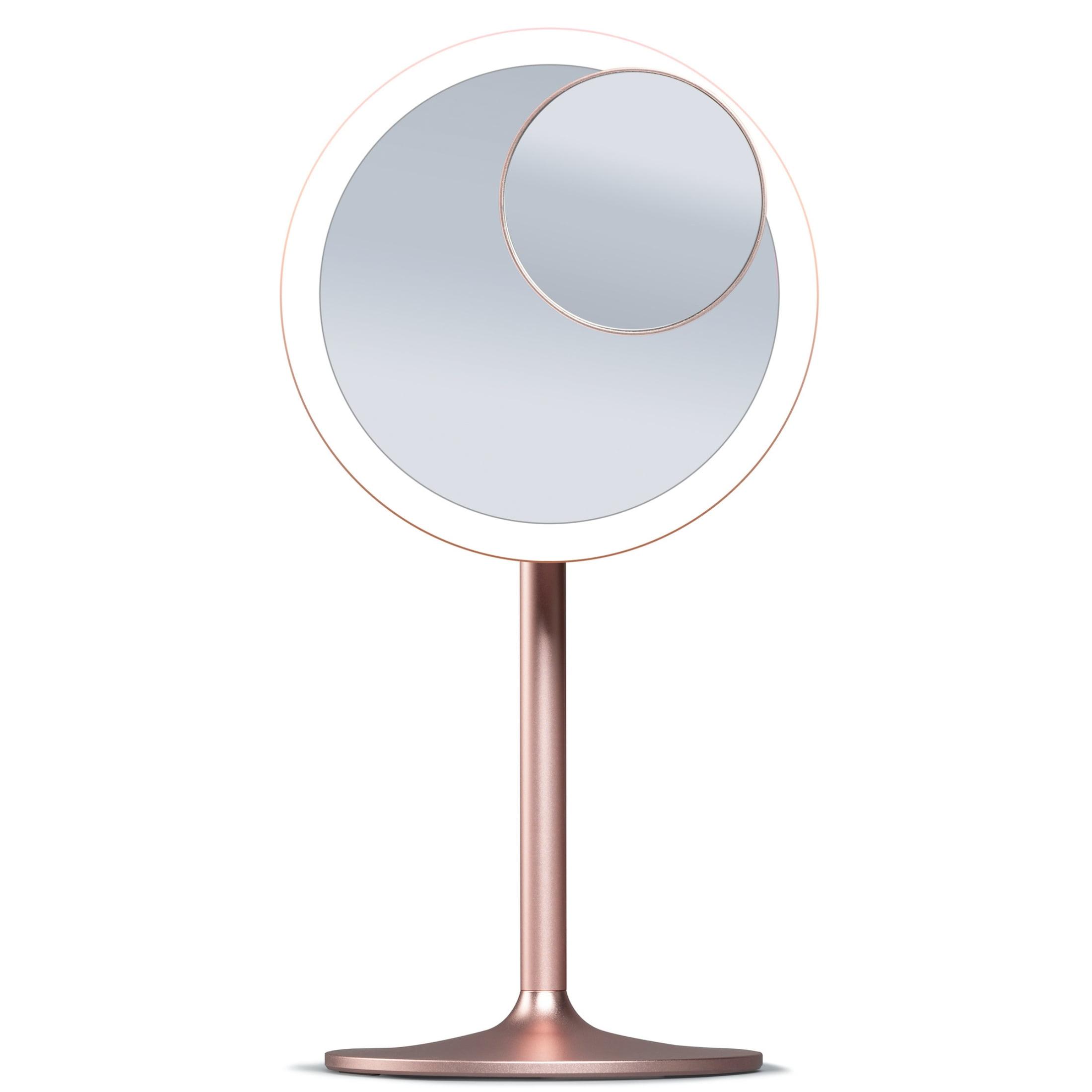 Nala 360° LED Lighted Round Makeup Mirror with Magnification & Dimmable Lights