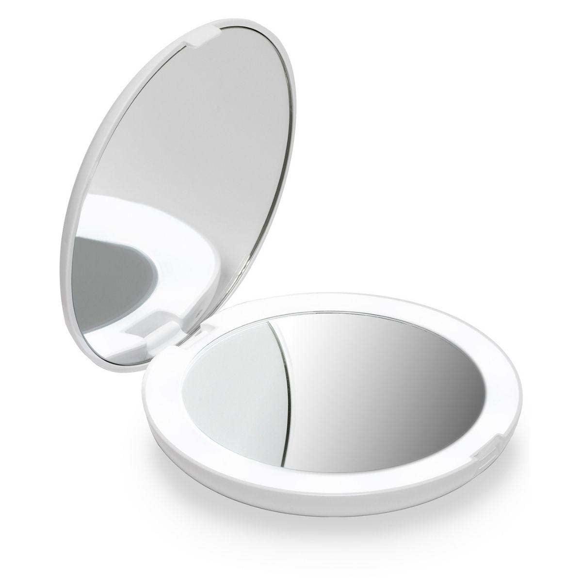 Modern Lighted Magnifying Compact Mirror