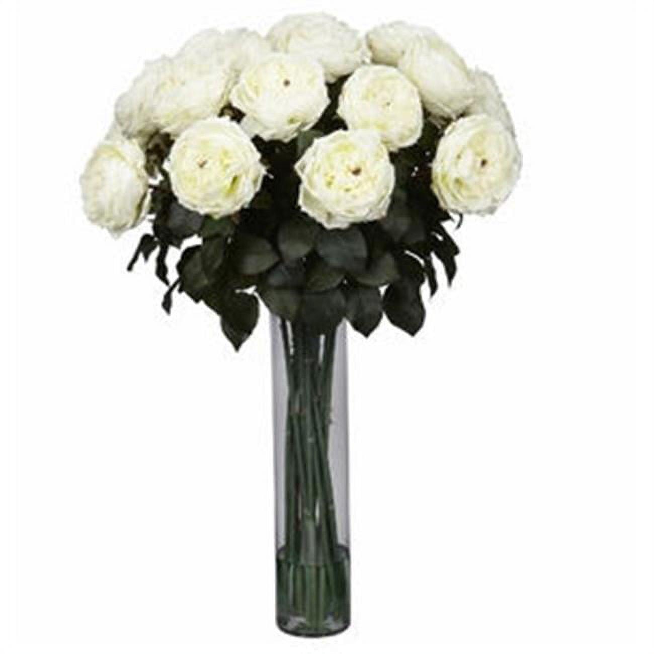 Eternal Romance 35" Rose Tabletop Arrangement in Clear Vase