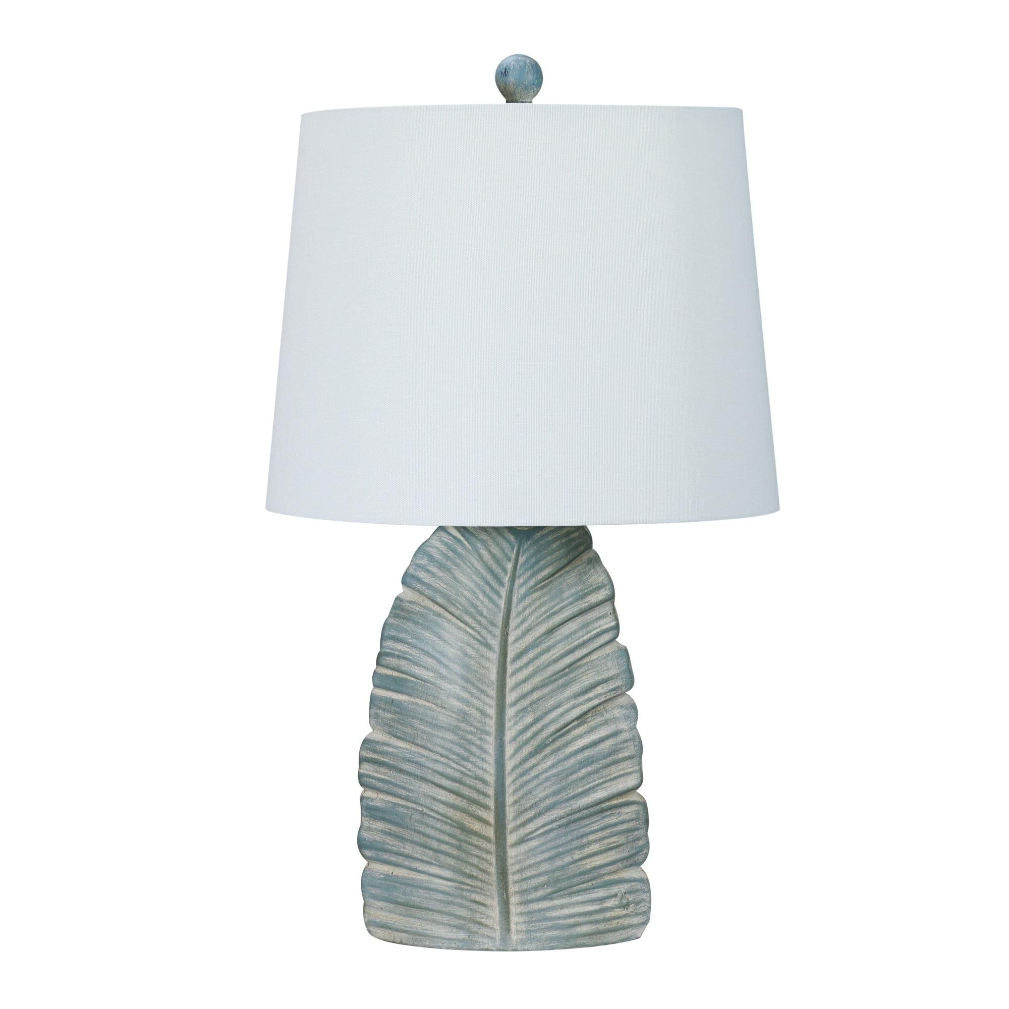 Fangio Lighting 23" Textured Fern Leaf Table Lamp w/ Decorator Shade