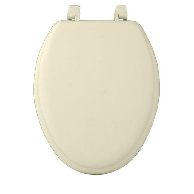 Bone Soft Vinyl Elongated Toilet Seat, 19 Inches