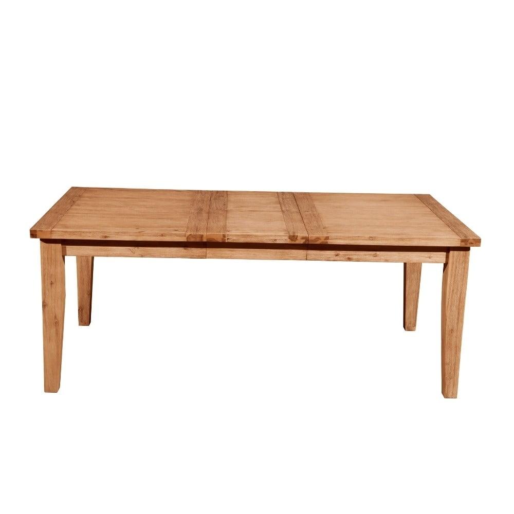 Natural Wood Extendable Casual Dining Table with Butterfly Leaf