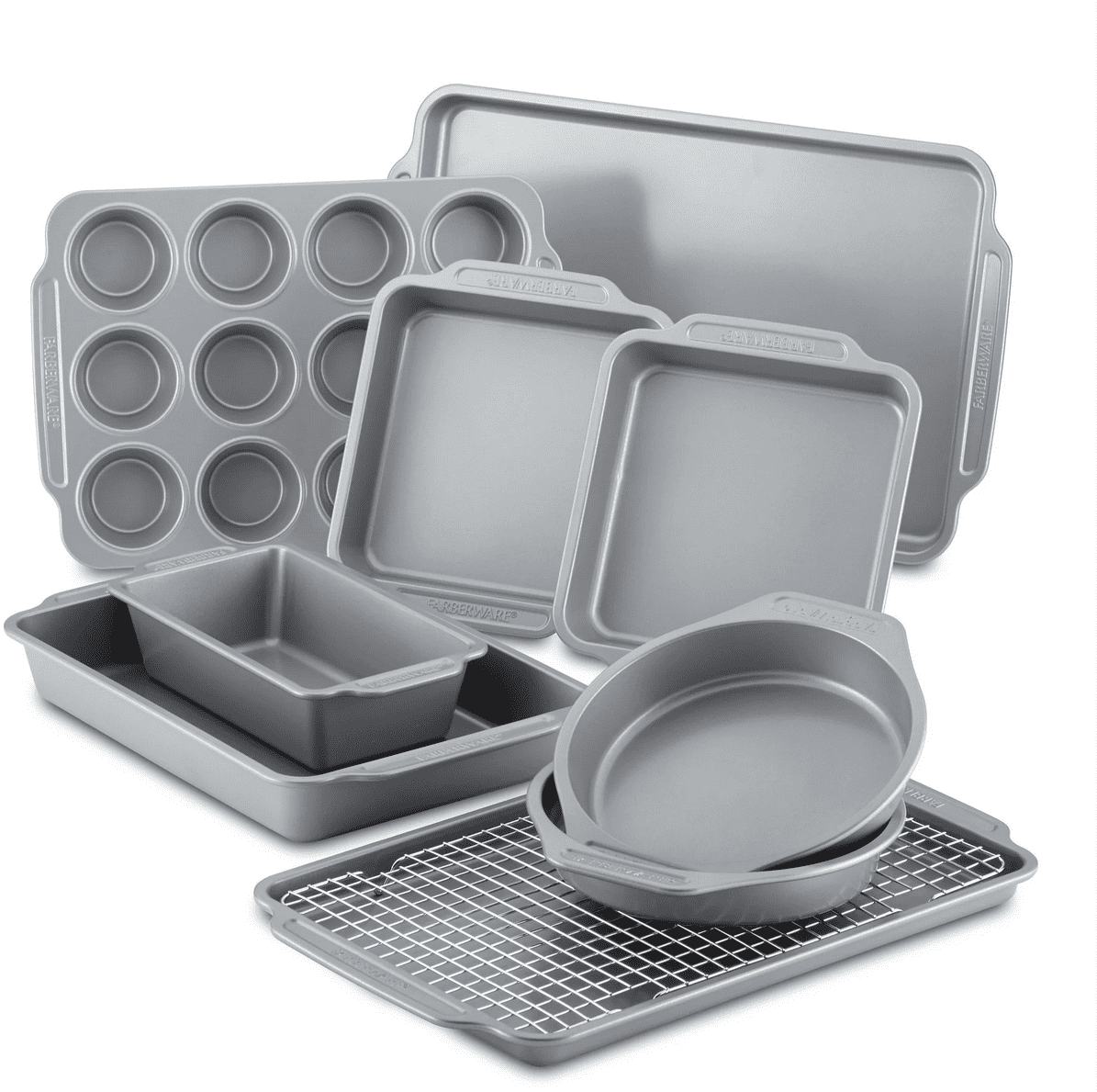 Farberware 10pc Nonstick Bakeware Set Gray