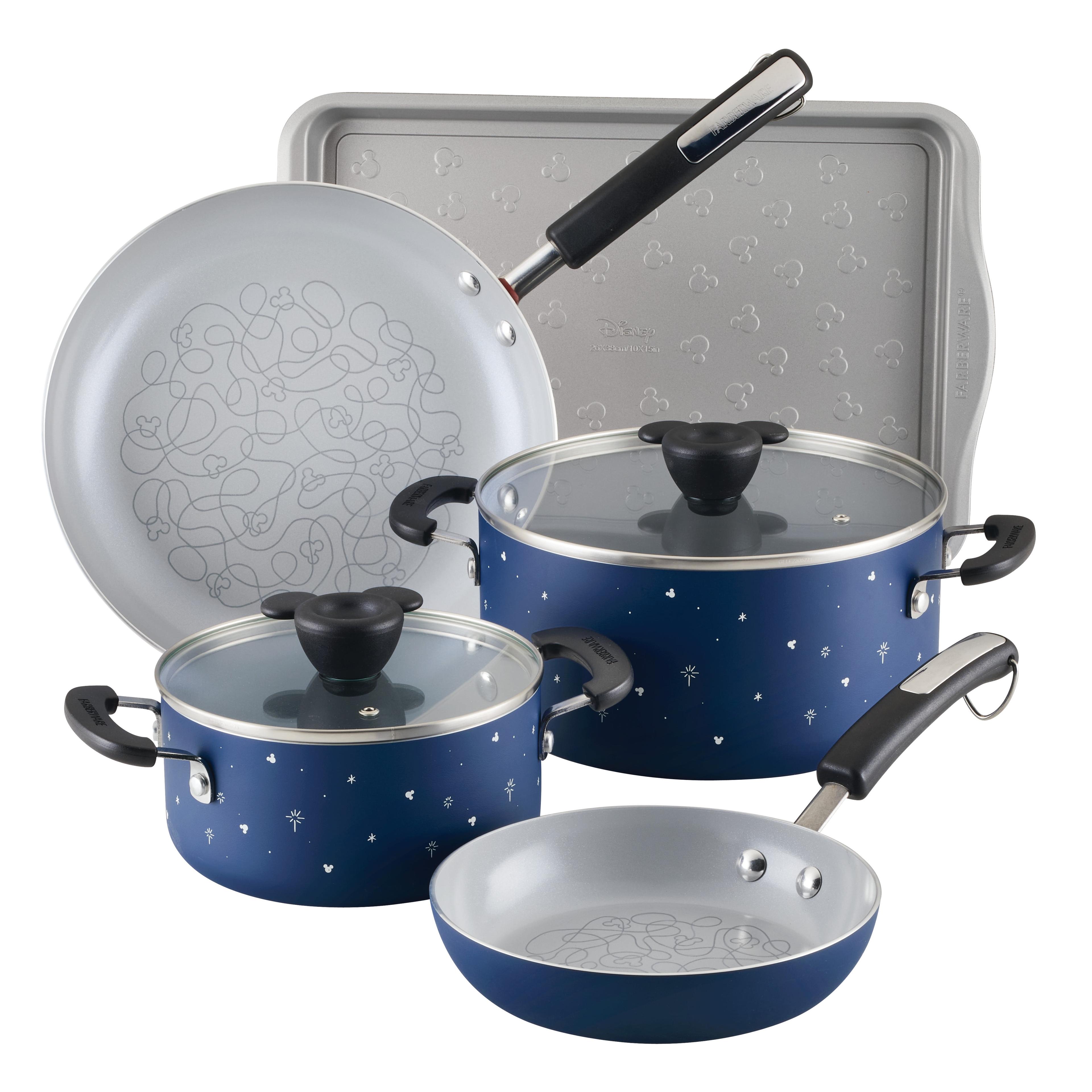 Farberware Farberware Disney Bon Voyage Nonstick Cookware Pots And Pans Set With Baking Pan, 7 Piece