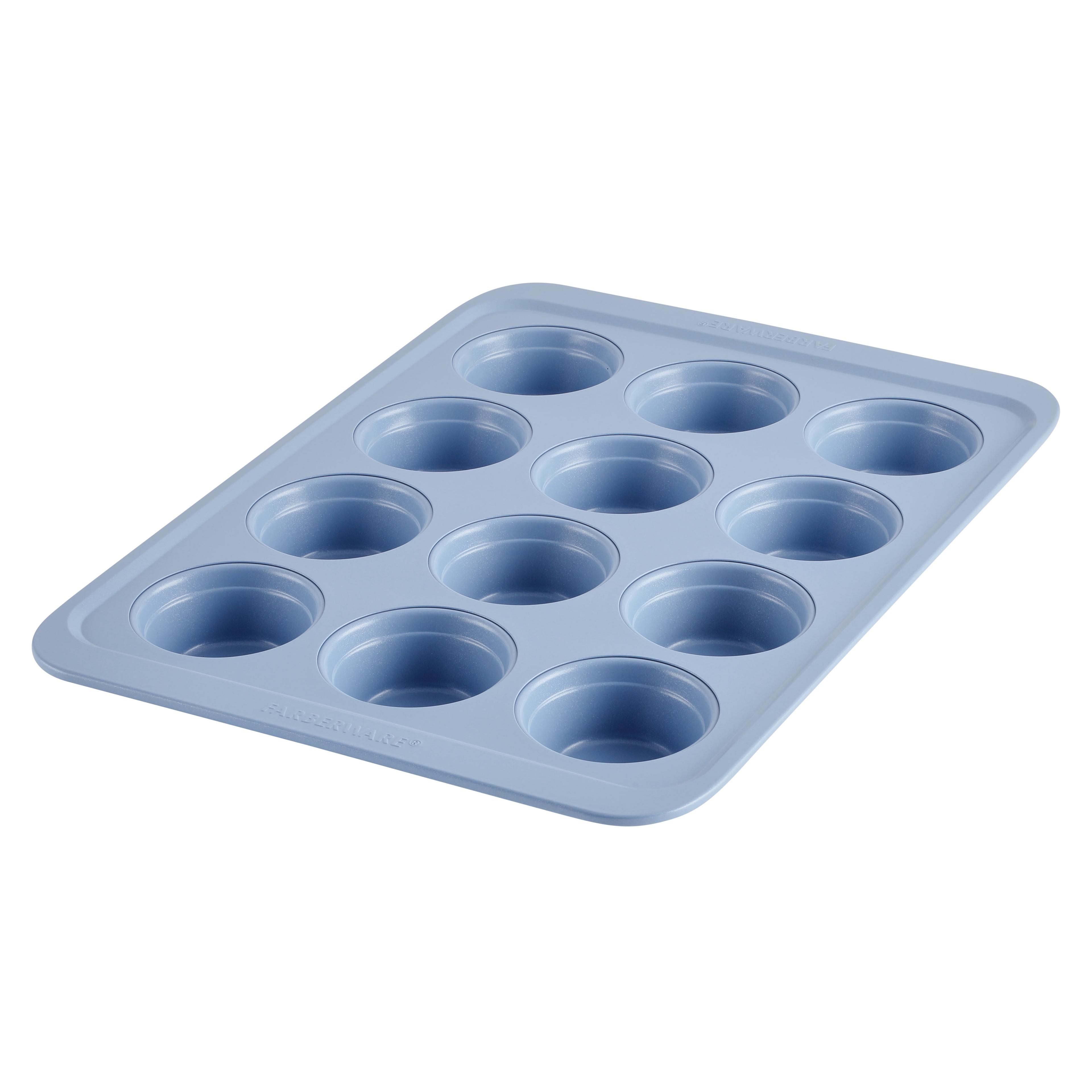 Blue Nonstick 12-Cup Heavy-Duty Muffin Pan