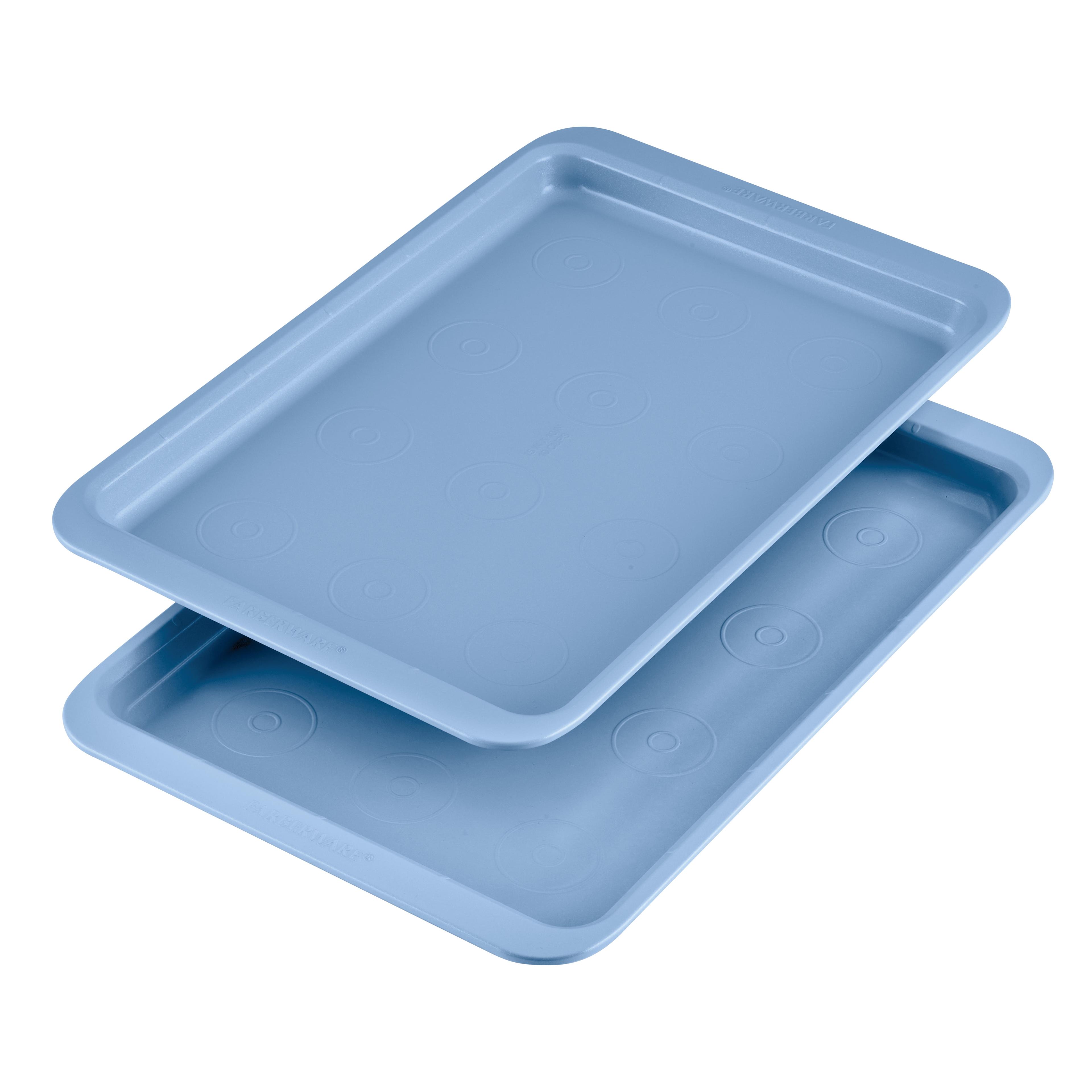 Blue Nonstick Steel 10" x 15" Cookie Sheet Set