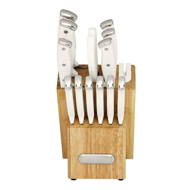 Farberware Farberware Edgekeeper 14-Piece Triple Rivet Knife Block Set with Built-In Sharpener