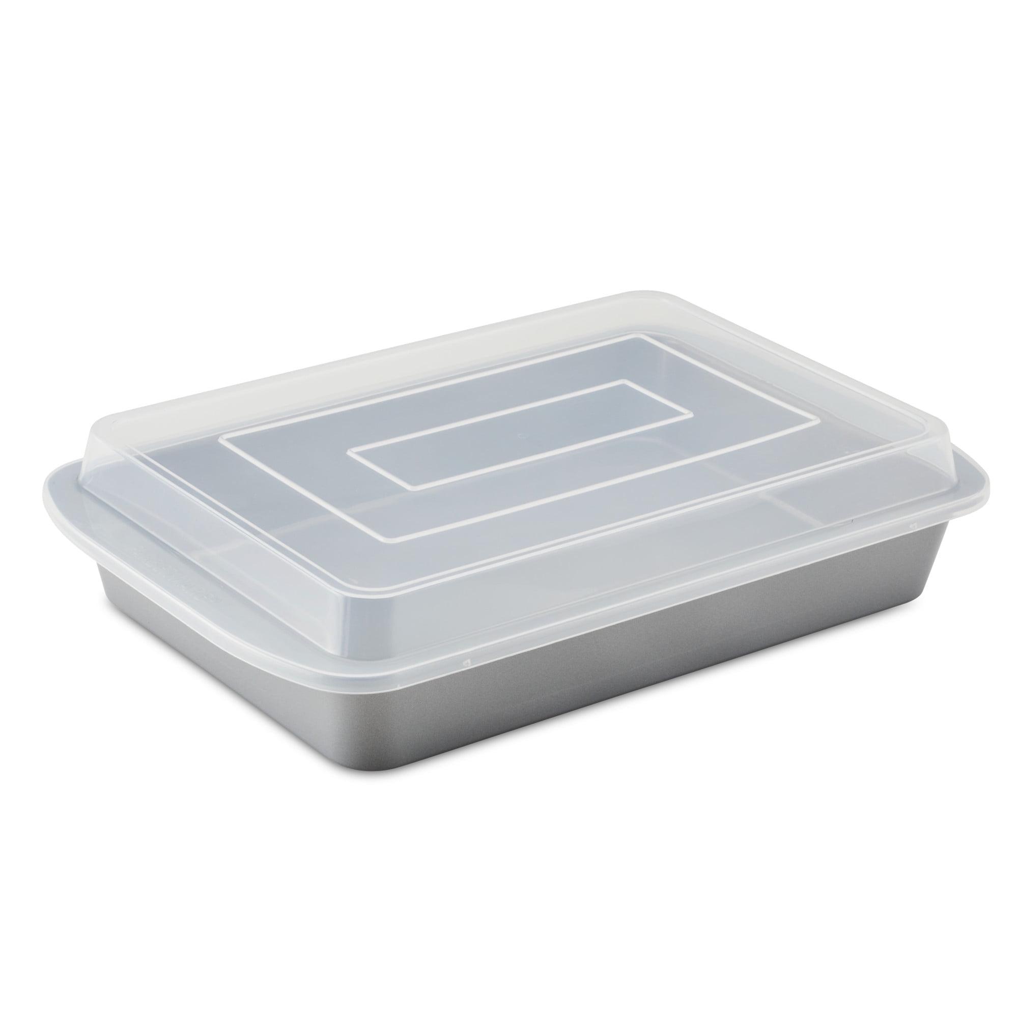 Farberware Insulated 9"x13" Covered Rectangular Cake Pan: Aluminized Steel Bakeware with Lid, Dishwasher-Safe