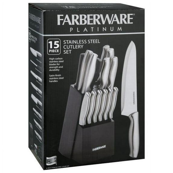 Farberware Farberware 15-Piece High Carbon Stainless Steel Knife Block Set