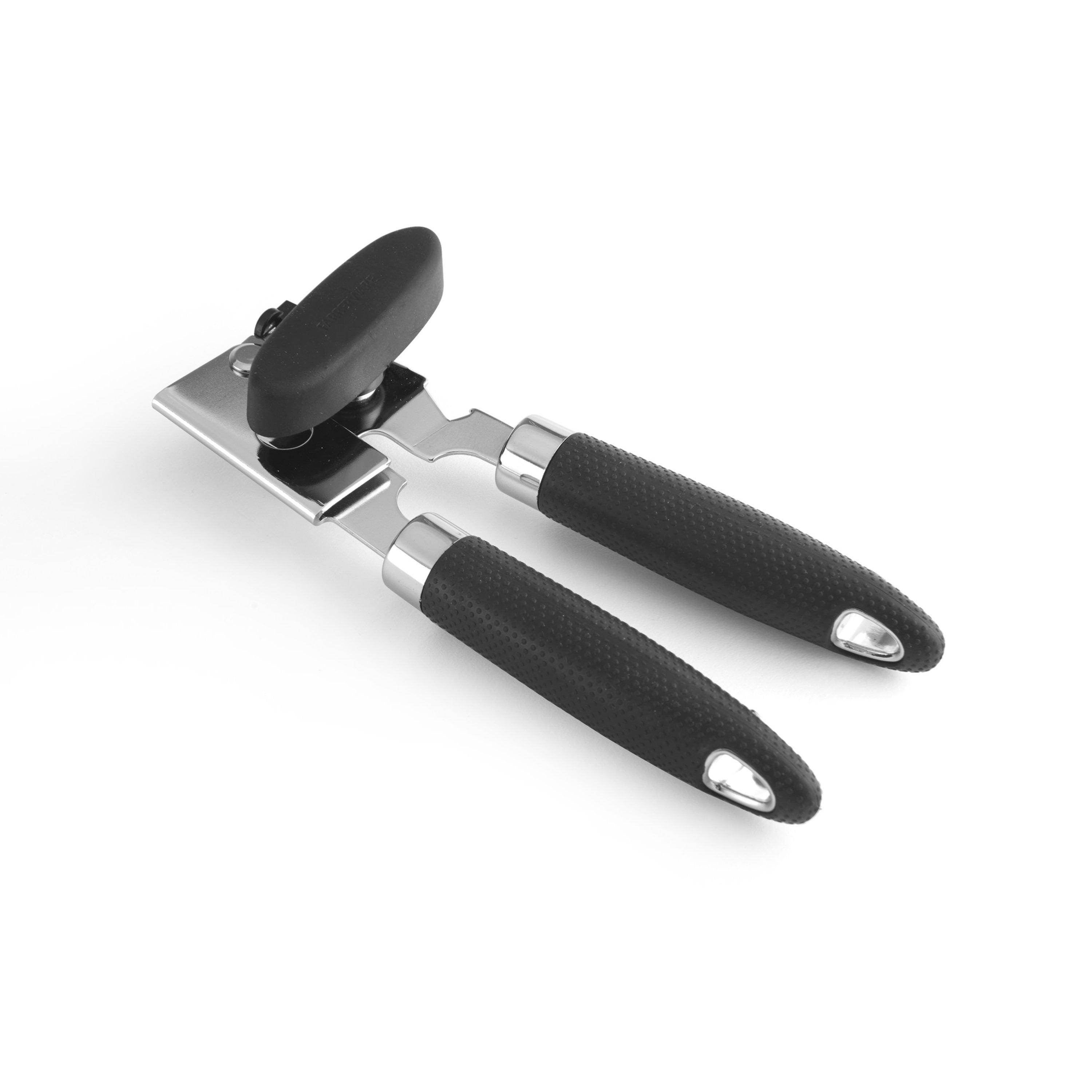 Black Stainless Steel Soft Handle Magnetic Can Opener