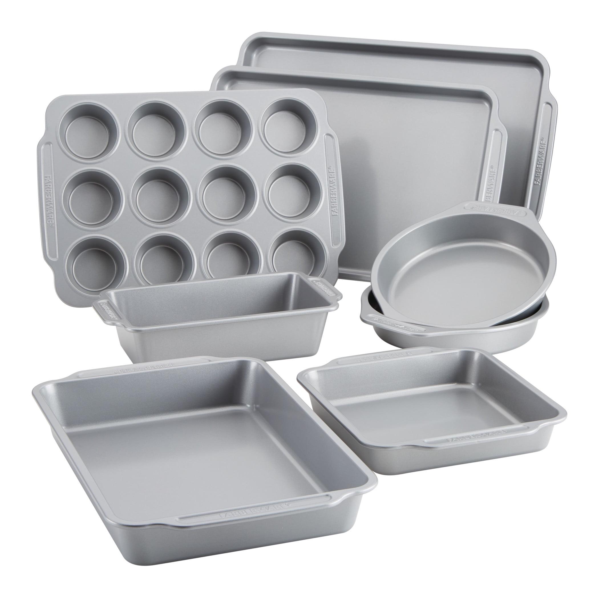 Gray Nonstick Steel 8-Piece Bakeware Set