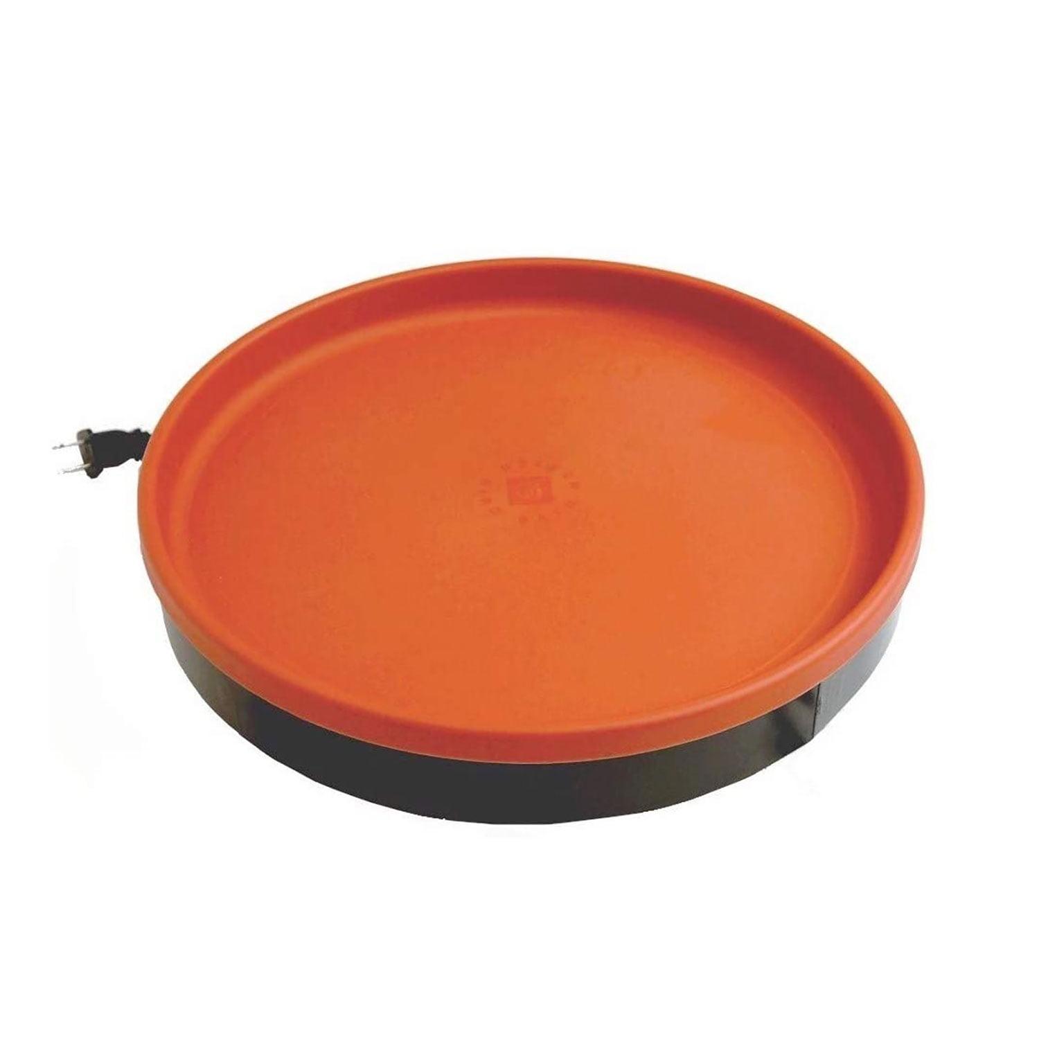 Terracotta Plastic Heated Birdbath with Multiple Mounting Options