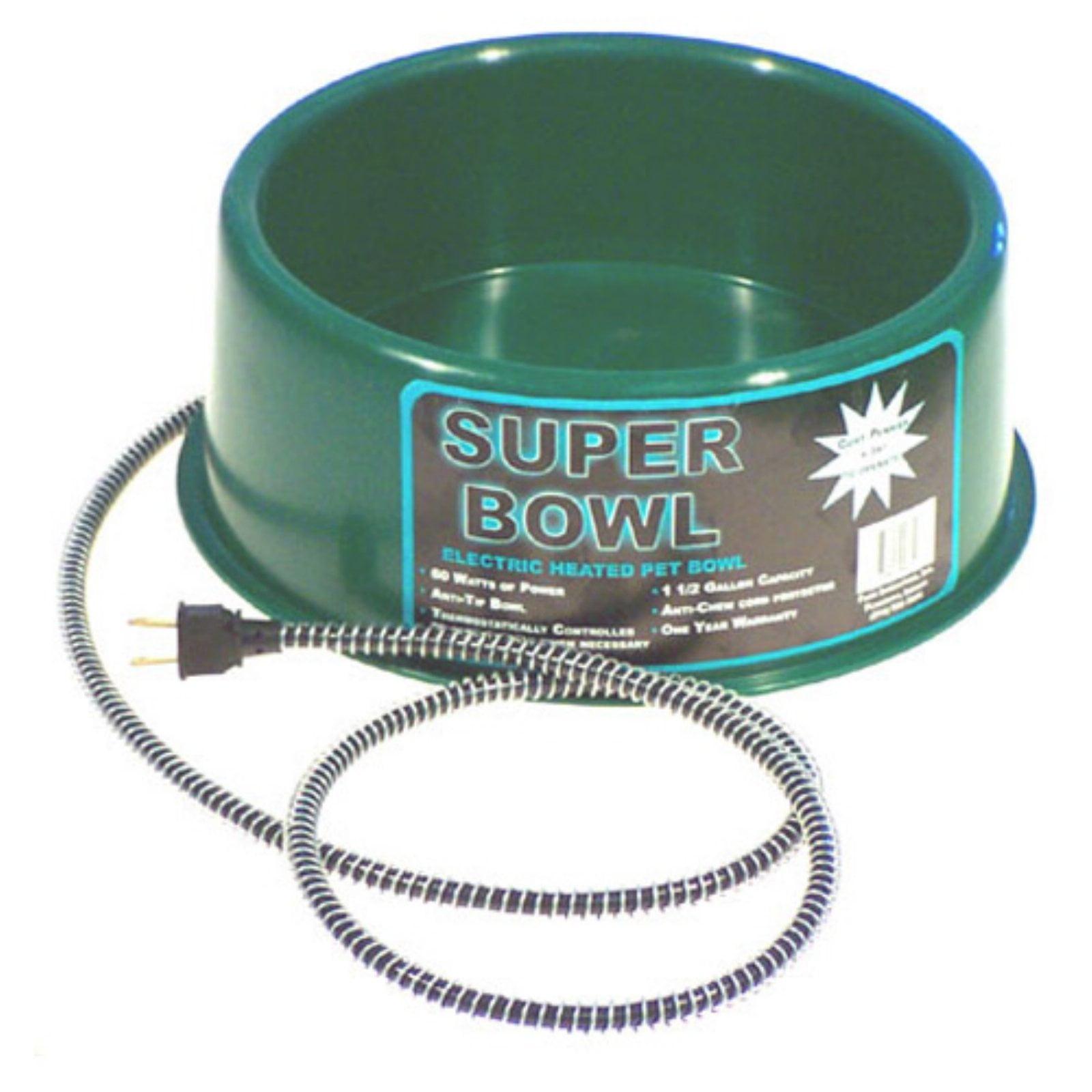 Green 1.5 Gallon Electric Heated Pet Water Bowl with Thermostatic Control