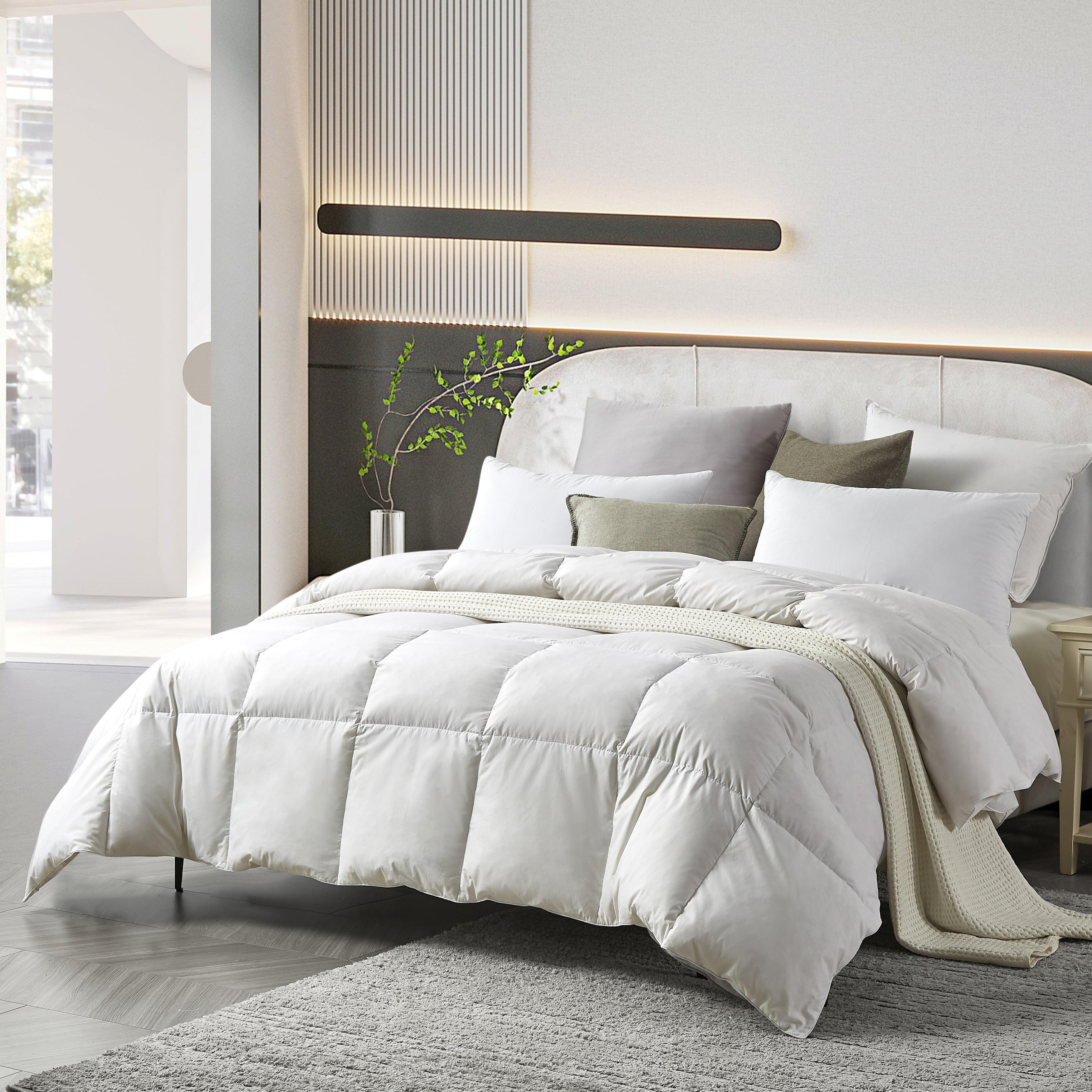 Full White Organic Cotton Down Bedspread