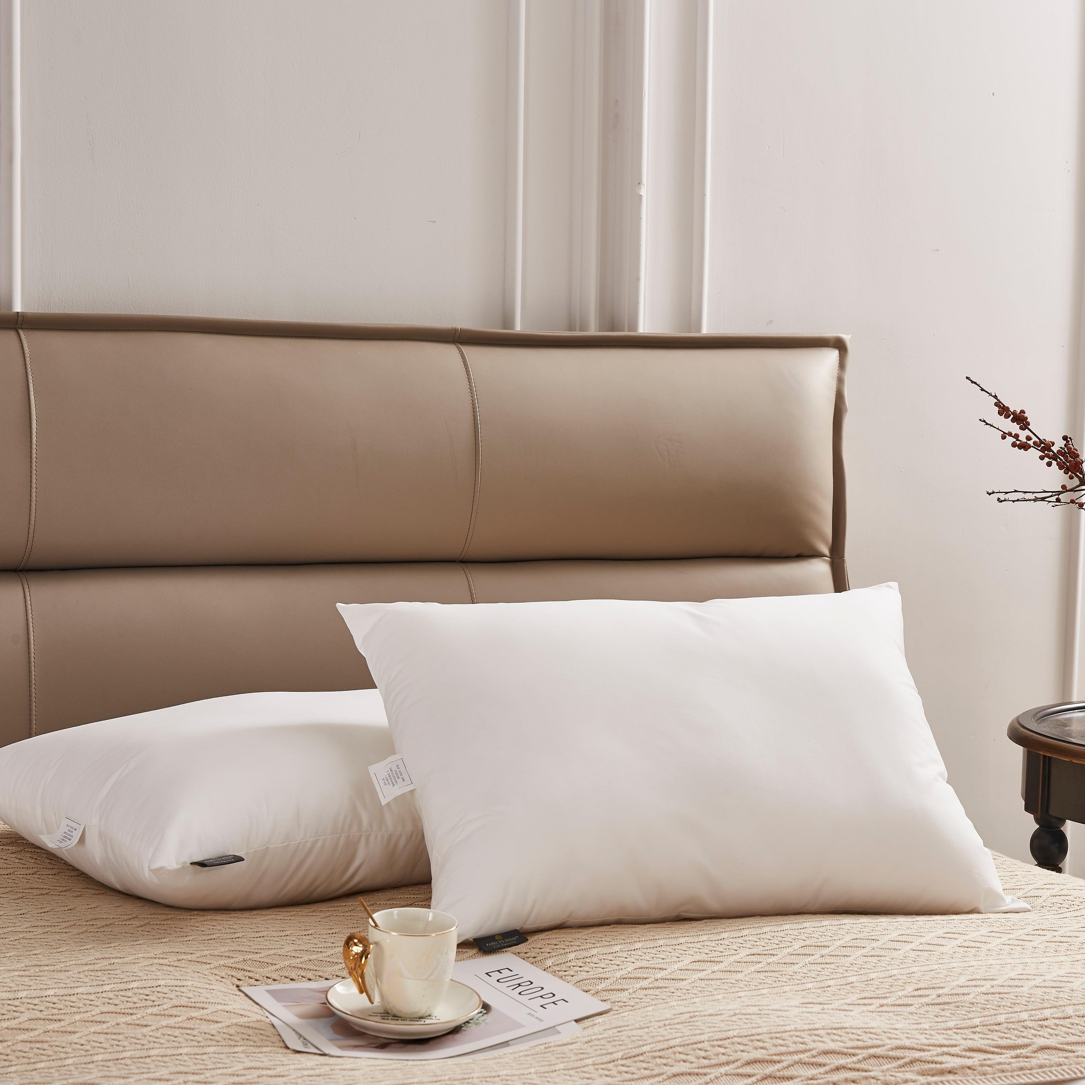 Farm To Home  Organic Blended Cotton Down Alternative Pillow - 2 Pack - White King - Set of 2