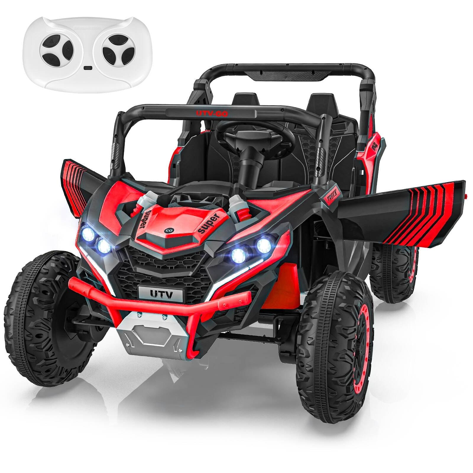 Red 24V Two-Seater Kids Ride-On UTV with Remote Control