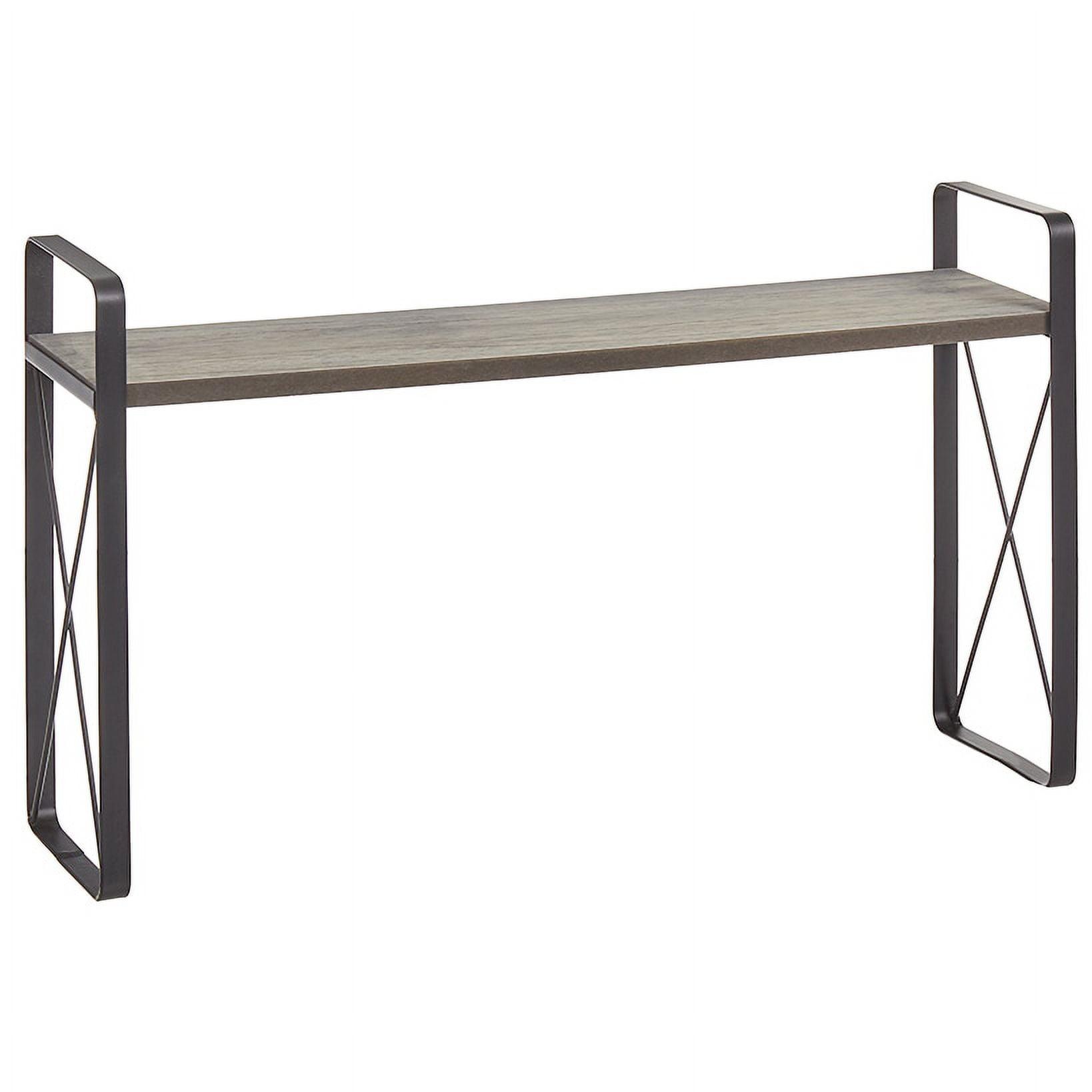 The Lakeside Collection Farmhouse Bathroom Collection - Over the Sink Shelf Gray