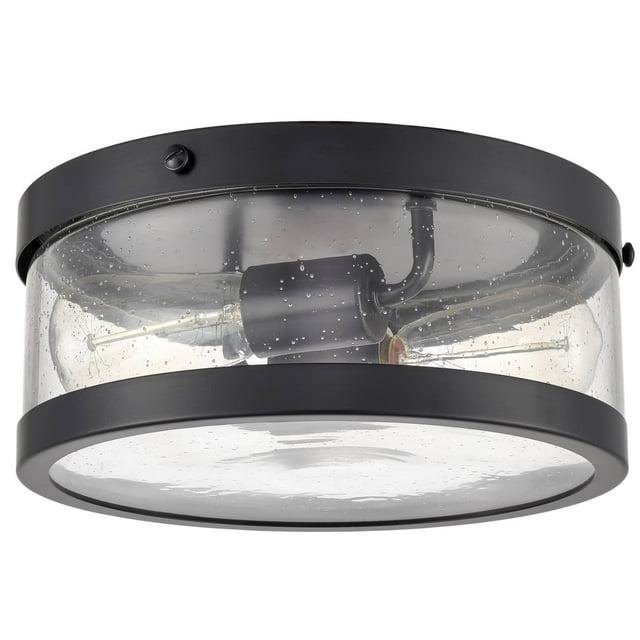 Lampkins 2 - Light Seeded Glass Shaded Flush Mount
