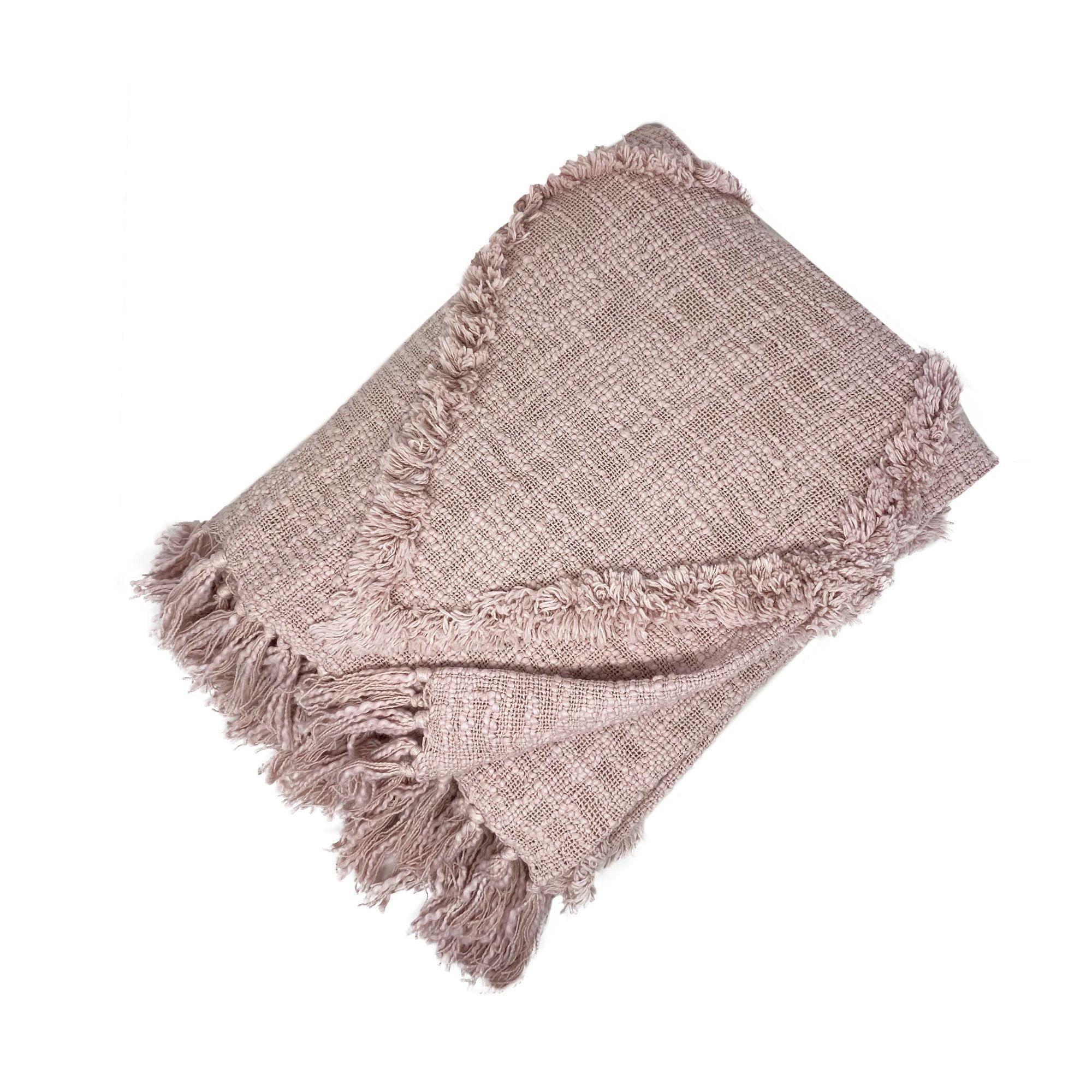 Farmhouse Living Aspen Diamond Tufted Fringe Throw Blanket