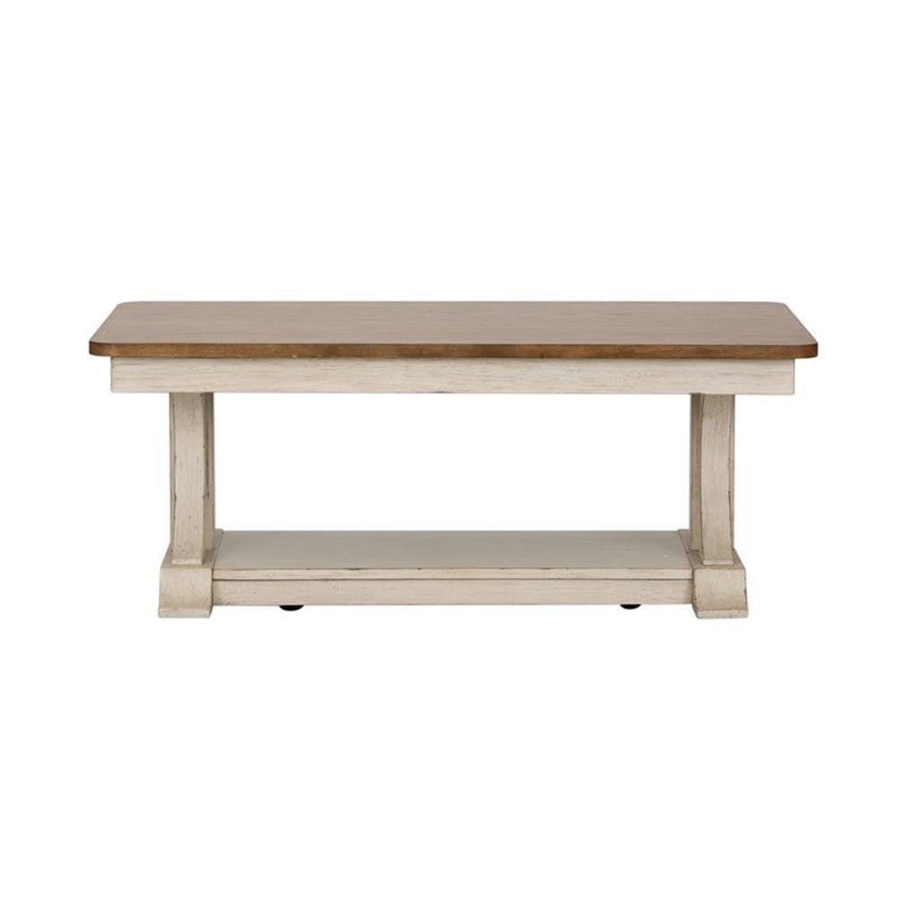 Farmhouse Reimagined White Rectangular Cocktail Table