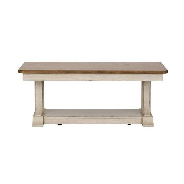 Farmhouse Reimagined White Rectangular Cocktail Table