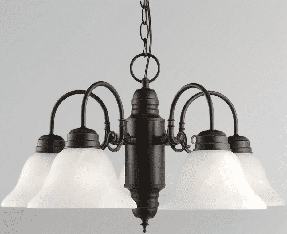 Design House Willowdale Pendant Light Fixture - Traditional Alabaster Glass Bowl Shade for Kitchens, Foyers, Dining Rooms - Adjustable Height Pendant Light Fixture - Satin Nickel, 589747