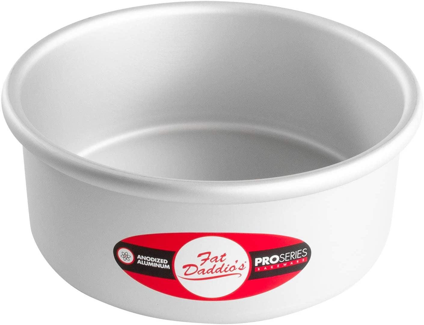 Fat Daddio's PRD-73 Anodized Aluminum Round Cake Pan, 7" x 3", Silver
