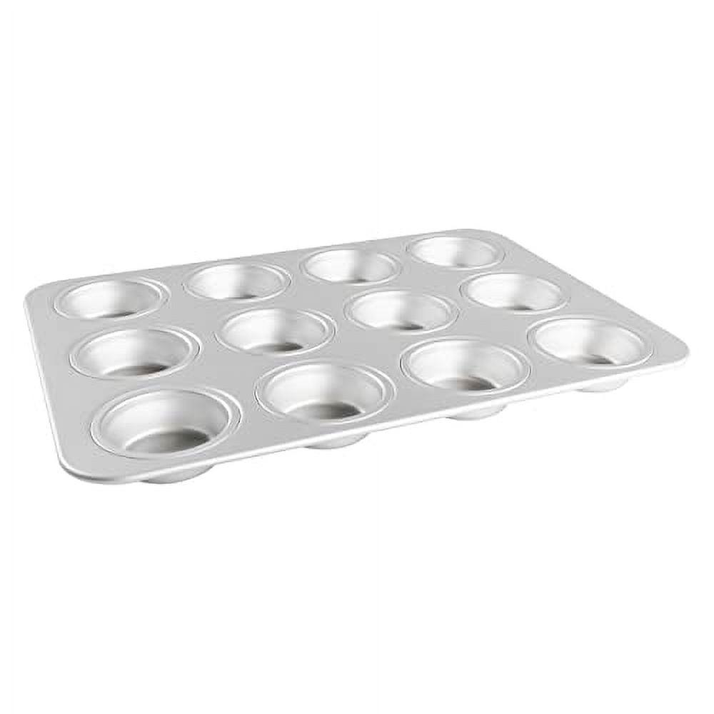 Silver Anodized Aluminum 12-Cup Standard Muffin Pan