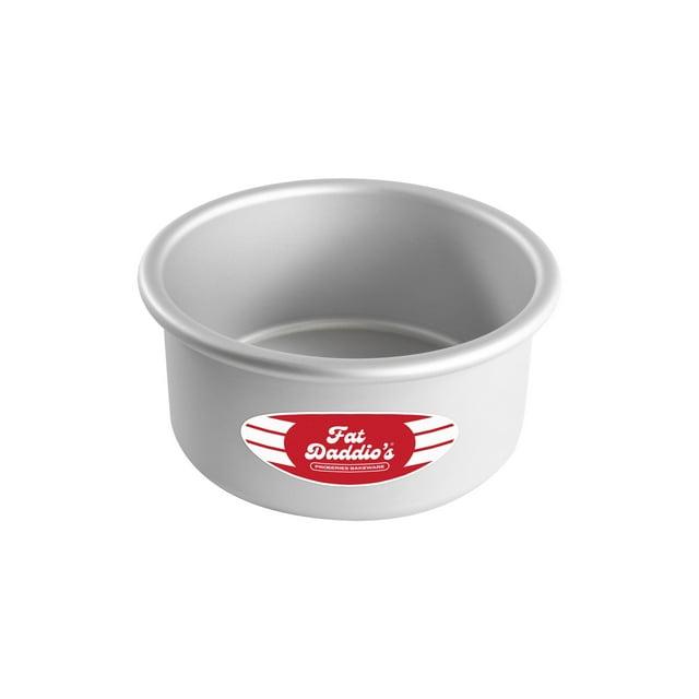 Fat Daddio's PRD-63 Anodized Aluminum Round Cake Pan, 6" x 3", Silver