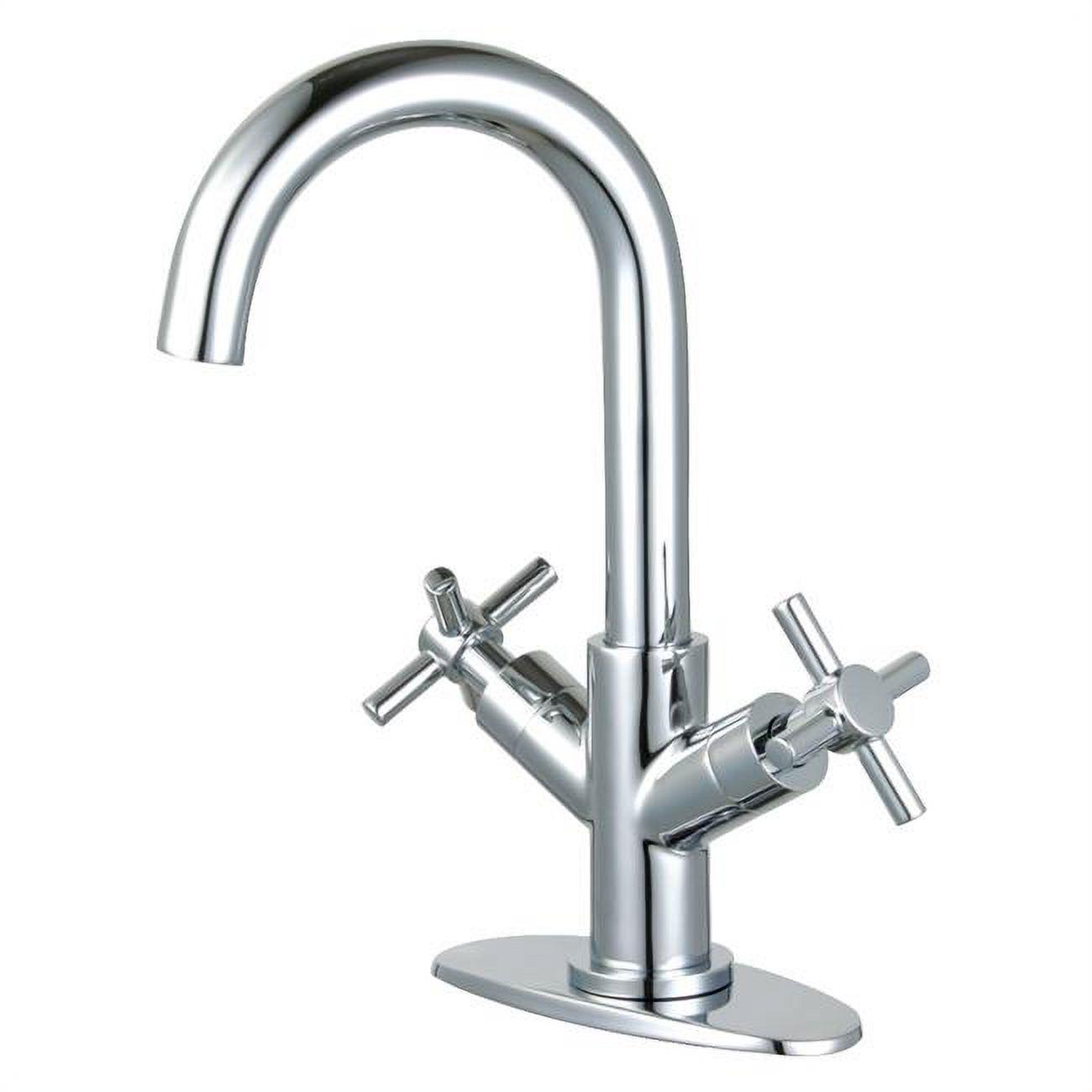 Concord Polished Chrome Two-Handle Bathroom Faucet with Drain