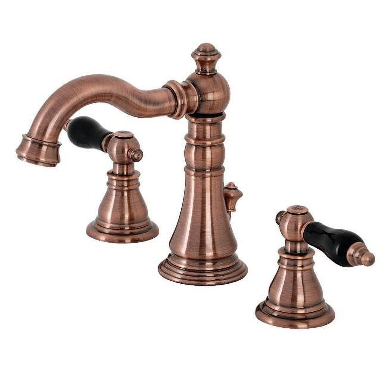 Kingston Brass Duchess Two-Handle 3-Hole Deck Mount Widespread Bathroom Faucet with Brass Pop-Up Drain