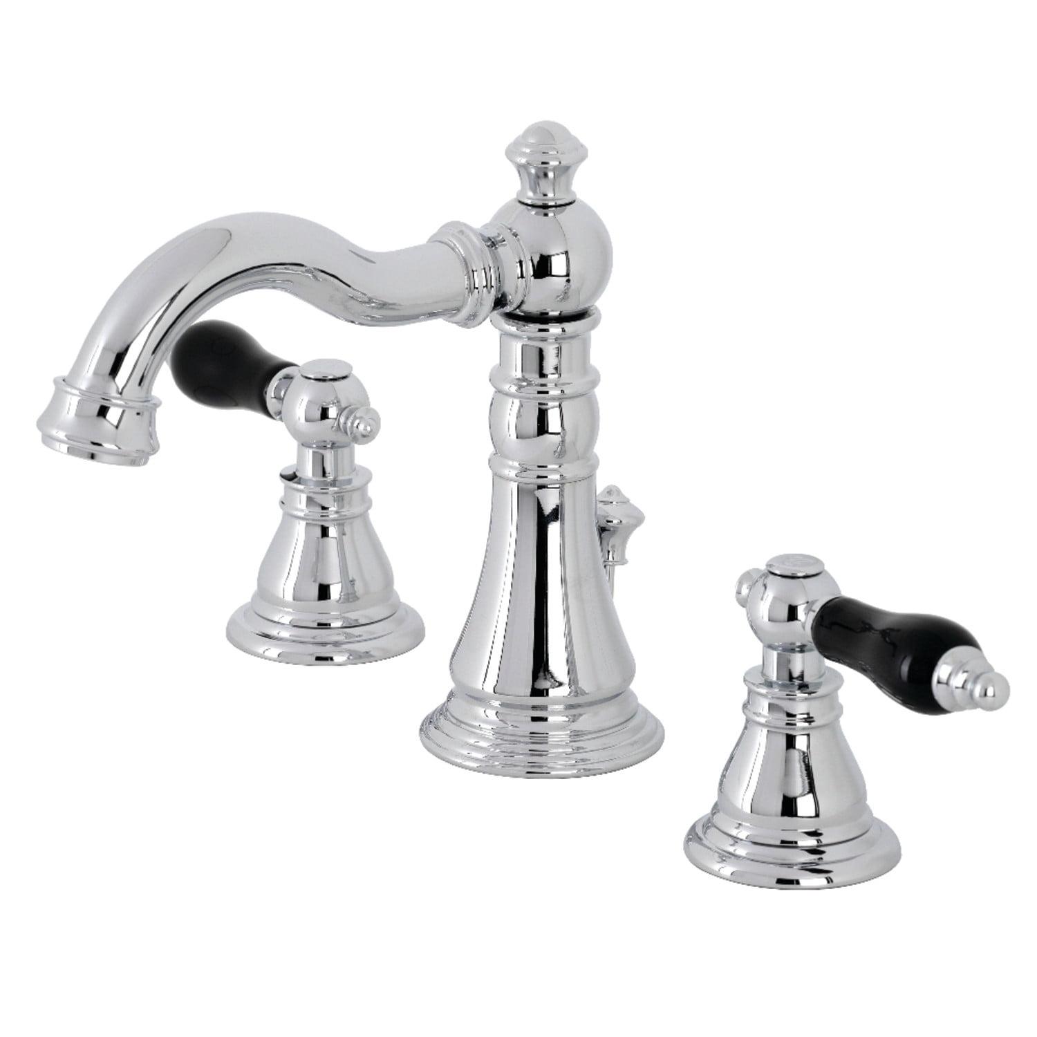 Kingston Brass Duchess Two-Handle 3-Hole Deck Mount Widespread Bathroom Faucet with Pop-Up Drain