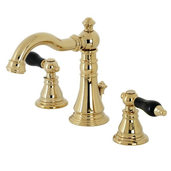 Kingston Brass Duchess Two-Handle 3-Hole Deck Mount Widespread Bathroom Faucet with Pop-Up Drain