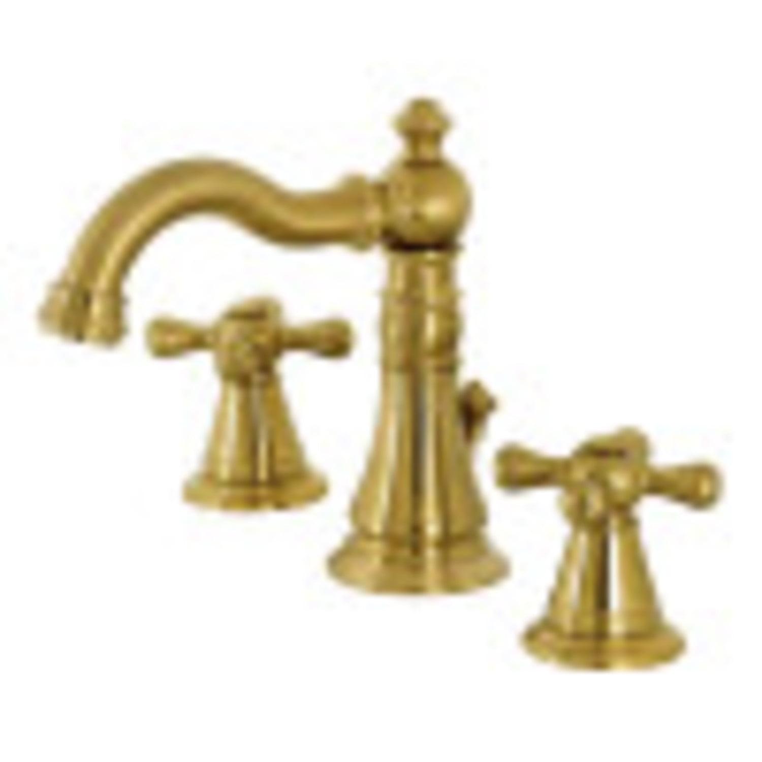 Widespread Bathroom Faucet with Drain Assembly