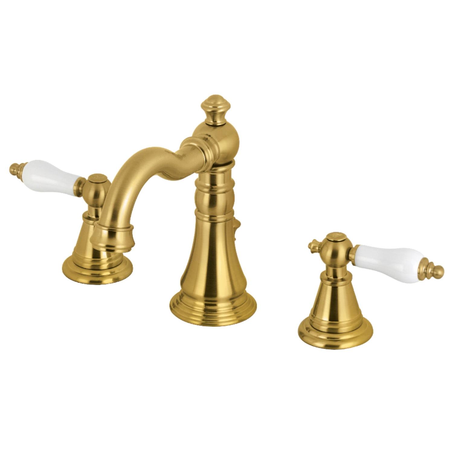 English Classic Widespread Bathroom Faucet with Drain Assembly