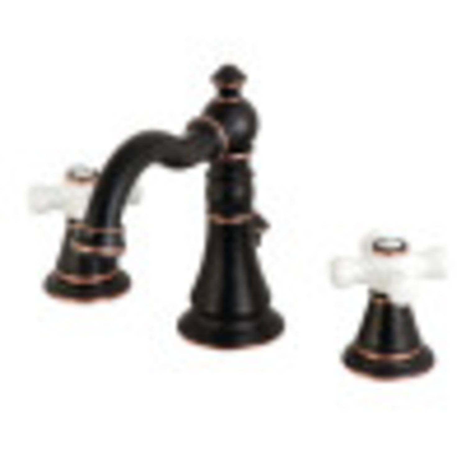 Victorian Era Inspired Naples Bronze Widespread Bathroom Faucet