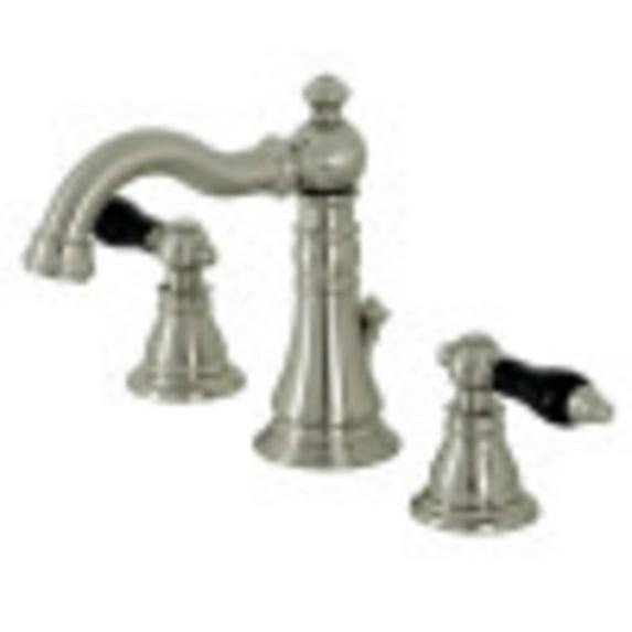 Kingston Brass Duchess Two-Handle 3-Hole Deck Mount Widespread Bathroom Faucet with Pop-Up Drain