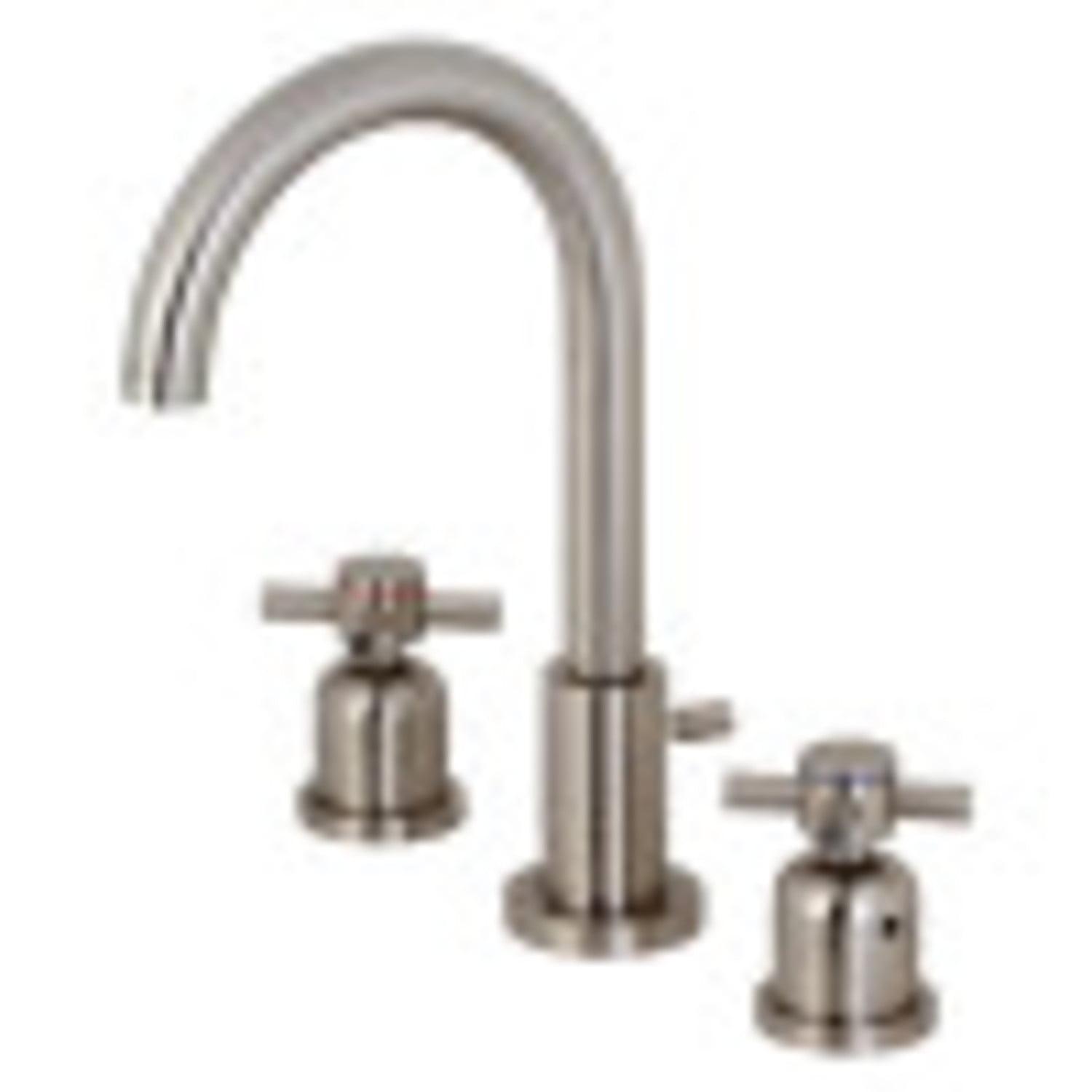 Concord Brushed Nickel 10'' Modern Widespread Bathroom Faucet