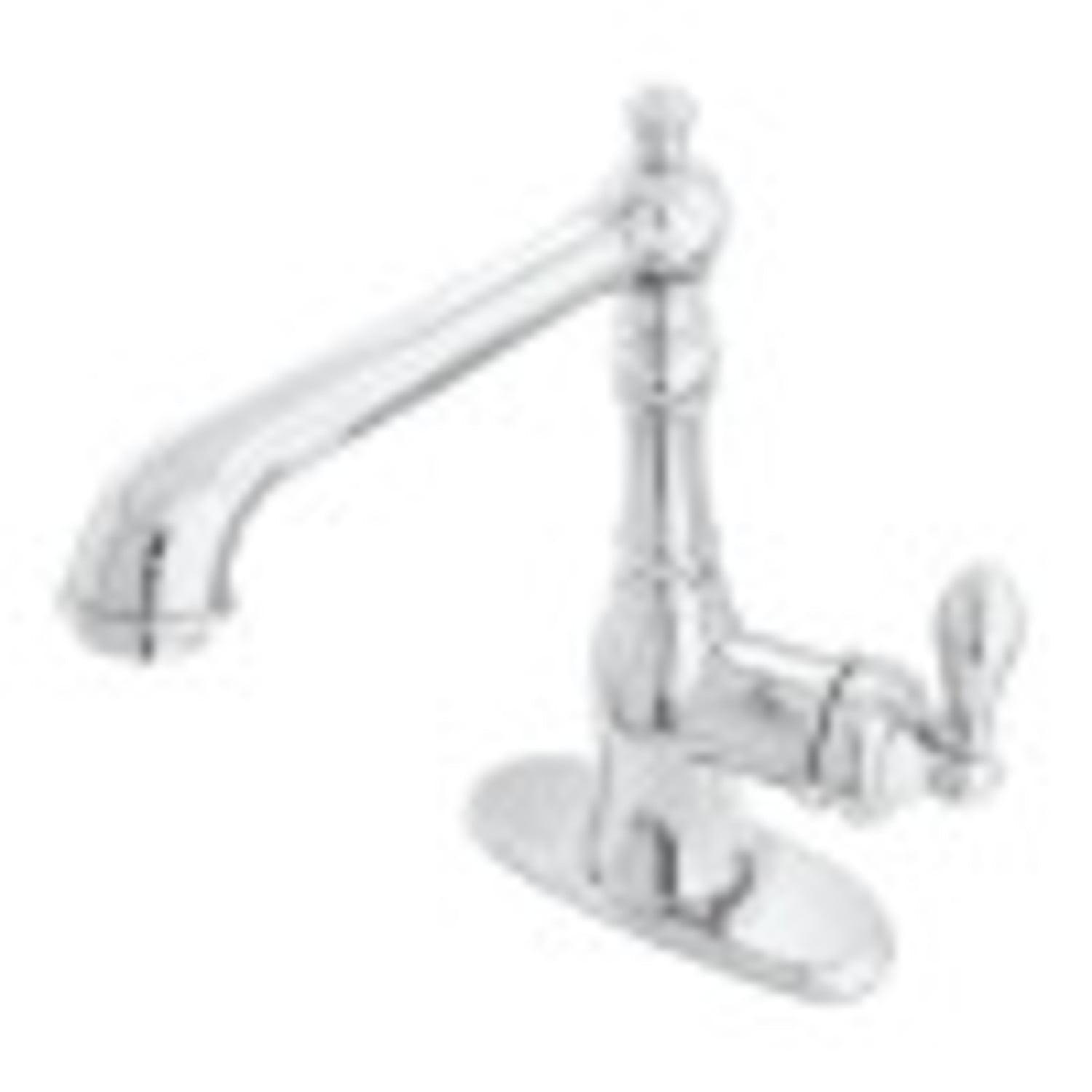 Kingston Brass American Classic Single-Handle 1-or-3 Hole Deck Mount Bathroom Faucet with Push Pop-Up