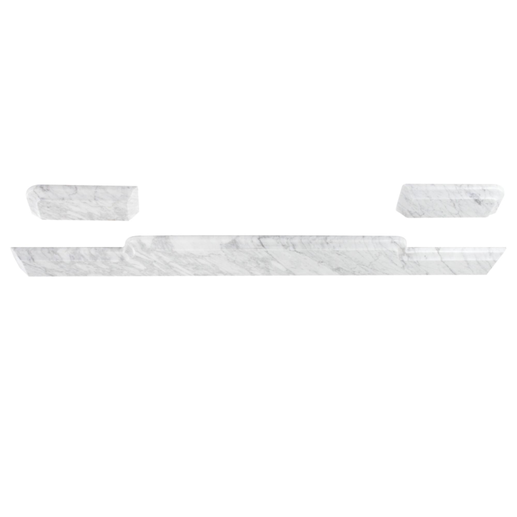 Kingston Brass Pemberton Carrara Marble Vanity Top Backsplash