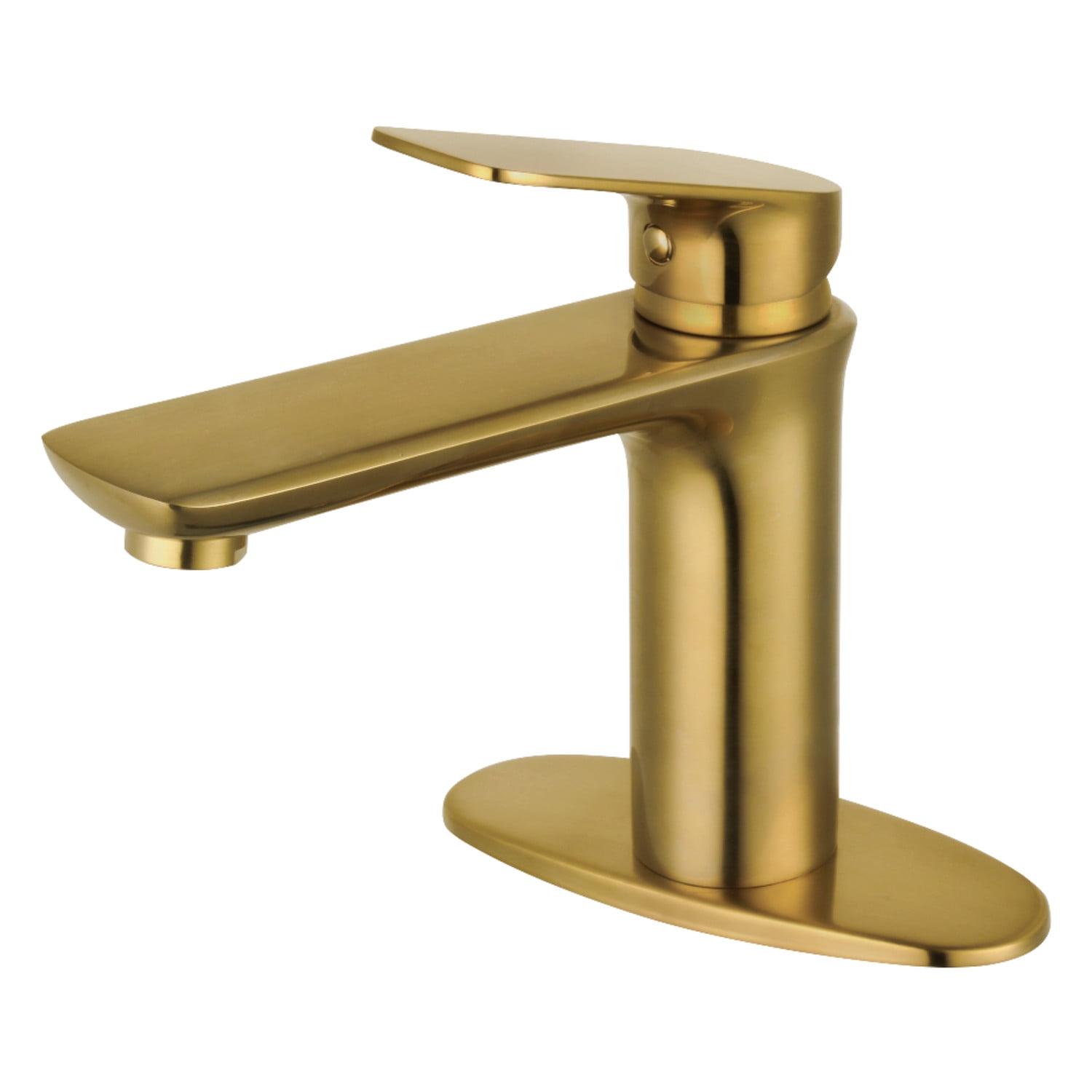 Kingston Brass Frankfurt Single-Handle 1-Hole Deck Mount Bathroom Faucet with Push Pop-Up