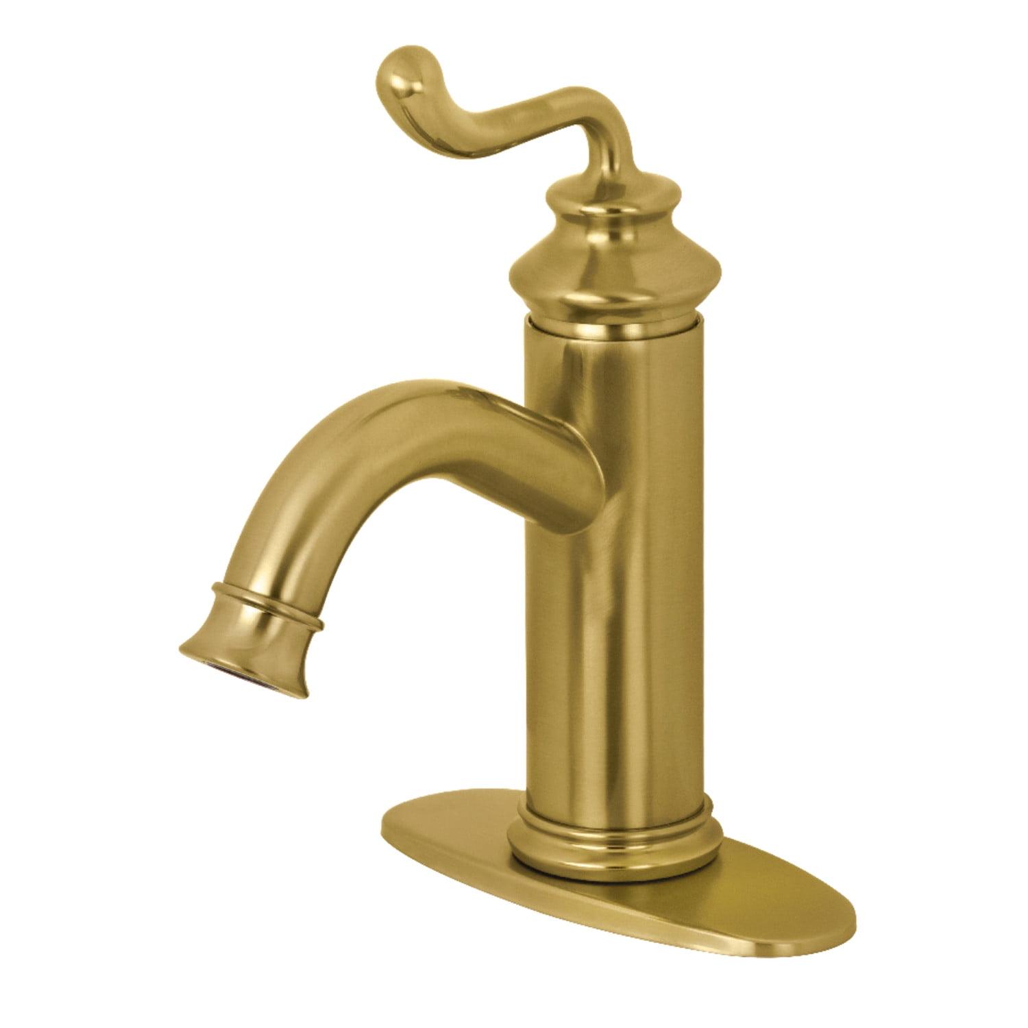 Kingston Brass Royale Single-Handle 1-Hole Deck Mount Bathroom Faucet with Push Pop-Up