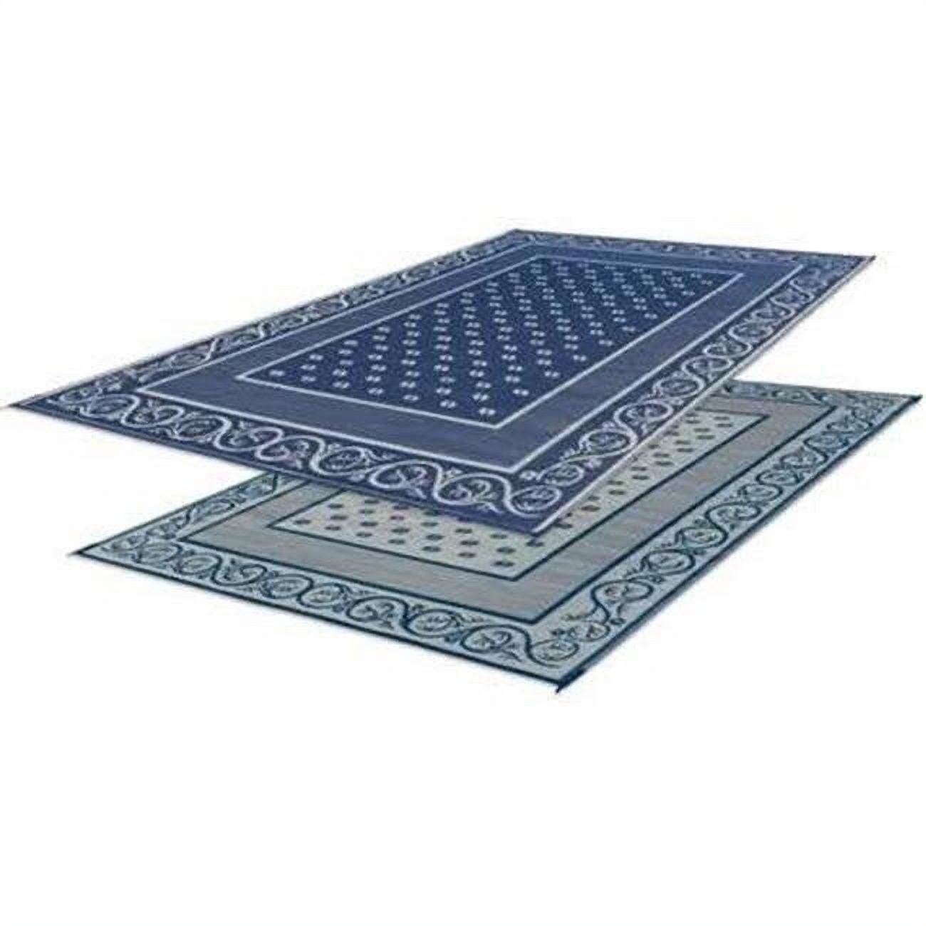 Blue 6x9 Reversible Outdoor Patio Mat