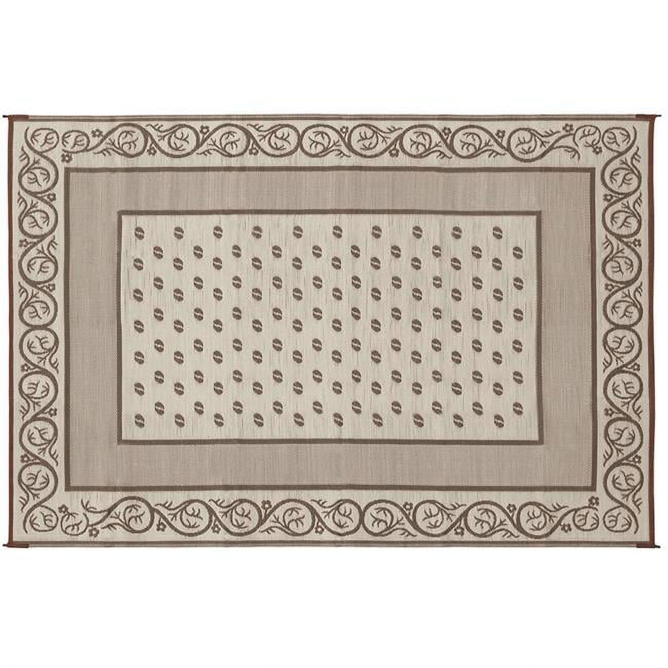 Beige Vineyard 16' x 8' Reversible Synthetic Outdoor Mat