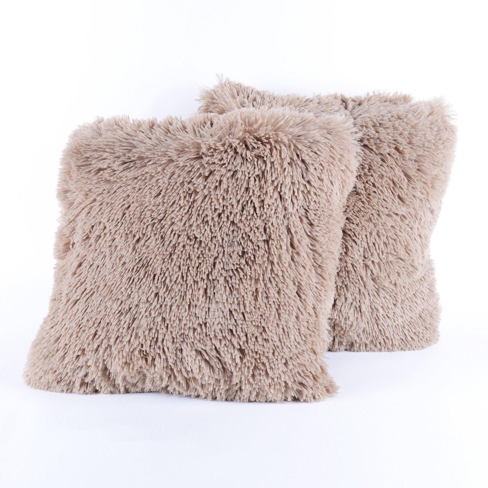 Faux Fur Reversible Throw Pillow