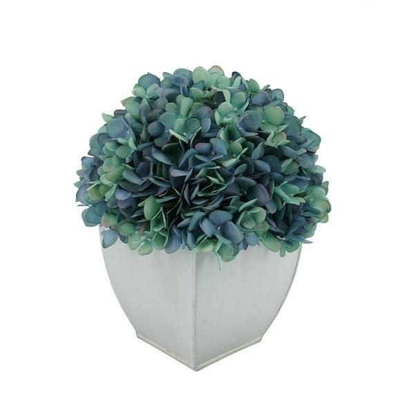 Winston Porter Artificial Fabric Hydrangea Arrangement in Pot