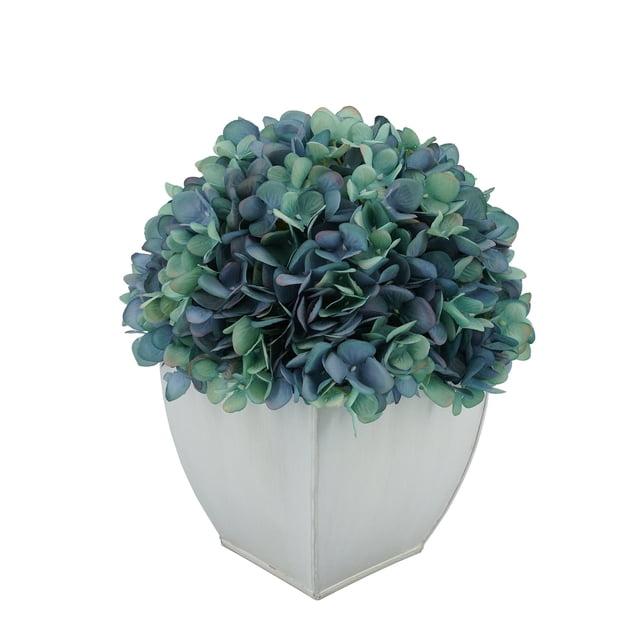 Winston Porter Artificial Fabric Hydrangea Arrangement in Pot